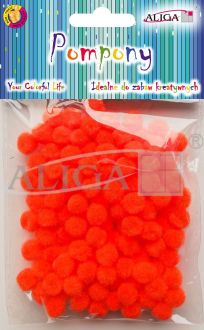 Pompony POM-307 pomarańczowe 1cm op.120szt.