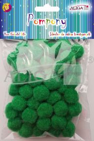 Pompony POM-402 zielone 2cm op.60szt.
