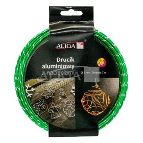 Drucik aluminiowy DA-6846 zielony z nacięciami 2mm x 7m PROM
