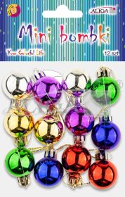 Mini bombki BOM-4329 ze sznureczkami, rozm. 25mm, op. 12szt.