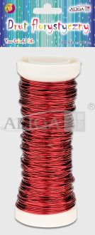 Drut florystyczny DA-1174 czerwony 0,5mm, dł. 30m