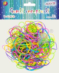 Gumki recepturki GUM-8243 neonowe mix kolorów i rozmiarów, op. 100g