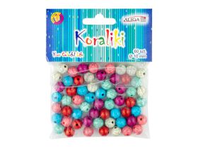 Koraliki PJ-0644 plastikowe, dekoracyjne, rozm. 10mm, op.60szt.