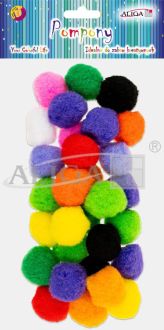 Pompony POM-7337 mix kolorów, rozm. 4cm, op. 30szt.