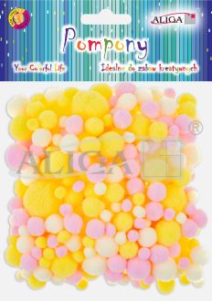 Pompony POM-7832 mix kolorów i rozmiarów, op. 20g