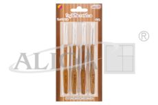 Zestaw szydełek SZYD-3346 z drewnianym uchwytem, op. 4szt.