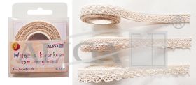Wstążka WK-6662 bawełniana, koronkowa, samoprzylepna 1,8m x 1,5cm