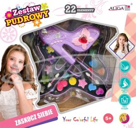 Zestaw pudrowy ZP-2609 18 cieni, 1 szminka, 3 pędzelki PROM