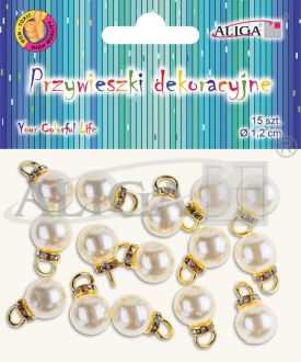 Przywieszki dekoracyjne ZWD-3568 rozm. 1,2cm, op. 15szt.