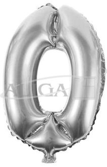 Balony foliowe cyferki BC-34/0/S 34" srebrne, 86 cm