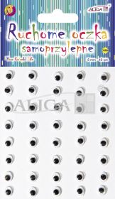 Ruchome oczka MT-6414(158) samop.owalne 8mm/bl. 40 szt.