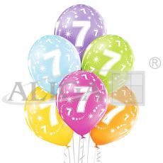 Balony BN06-197 - 7 urodziny - op.6szt.