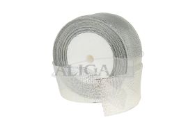 Wstążka metalizowana DWB25-140 srebrna, rozm. 25mm/22m, 1op.