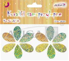 Dżety JET-3102 kryształki samoprzylepne łezki mix kol.opalizujących 2,9 x1,6cm PROM