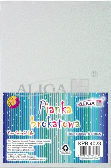 Pianka KPB-4023 perłowa z brokatem, format A4, op.6szt.