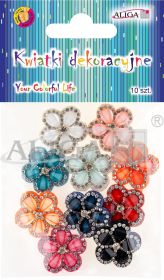 Kwiatki dekoracyjne KW-0710 mix kol. rozm. 2cm, op. 10szt.
