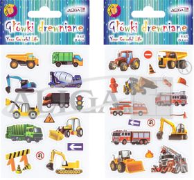 Naklejki NK-5502 pojazdy wypukłe 10x15cm