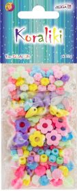 Koraliki plastikowe PJ-2851 mix kształtów, op. zawiera ok. 73g