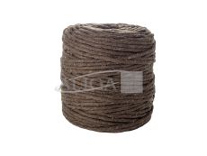 Sznurek bawełniany do makramy SBK-19 brązowy 5mm x 100m (splot 21 nitek)