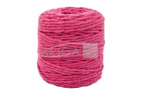 Sznurek bawełniany do makramy SBK-29 fuksjowy 5mm x 100m (splot 21 nitek)