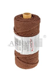 Sznurek bawełniany SBW-109 c.brązowy 3mm x 100m (splot 21 nitek)
