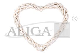 Serce wiklinowe WNS-2165 białe, rozm. 30cm