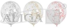 Balony z konfetti BKN-8643 mix zł,sr,czer op.5szt.