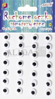 Ruchome oczka MT-6415(159) samop.owalne 10mm/bl.28 szt.