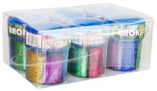 Glitter MT-2528 displ./6col.,phial 80g/6 pcs.