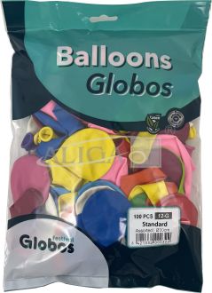 Balony BAL30-100P pastel., mix kolorów, rozm. 30cm, op. 100szt..