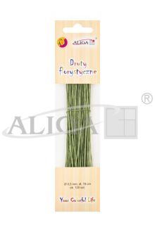 Druty florystyczne DA-3995 zielone, rozm. 0,5mm x 18cm, pudełko zawiera 120szt.