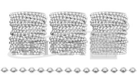 Korale na szpulce KOR-6163 kol. srebrny, rozm. 5mm x 10m, box zawiera 3szt.