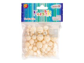Koraliki PJ-0620 plastikowe, perłowe, mix wielkości, op.50szt.