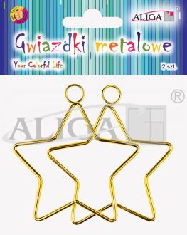Gwiazdki metalowe RBK-6799 do powieszenia, rozm. 8cm, op. 2szt. PROM