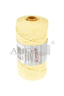 Sznurek bawełniany SBW-101 żółty 3mm x 100m (splot 21 nitek)