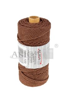 Sznurek bawełniany SBW-109 c.brązowy 3mm x 100m (splot 21 nitek)