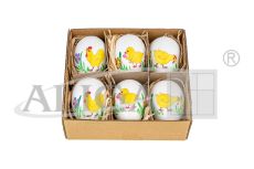 Jajka plastikowe WPJ-7528 kurze, białe, rozm. 6cm, op. 6szt.