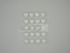 Serca styropianowe brokatowe BBS-01 perłowe 2cm op.20szt