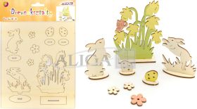 Drewnoksztalty CDW-9090 - zestaw dekoracyjny do samodzielnego złożenia.   Rozm.: 17 cm x 20 cm 