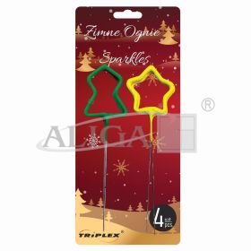 Zimne ognie TXF--443-10 gwiazdy i choinki, rozm.17,5cm, zgrzewka