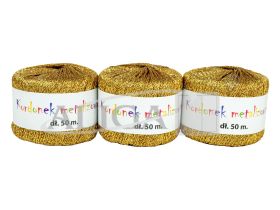 Kordonek KOB-01 metalizowany złoty 2mm x 50m op.