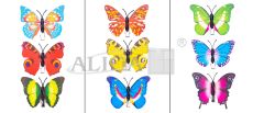 Motylki dekoracyjne MOD-5397  rozm. 7,5 cm, op. 3 szt., mix  wzorów