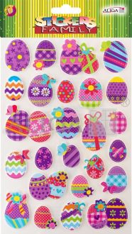 Wielkanoc naklejki NKW-0659 piankowe do dekoracji, rozm. 14x21cm