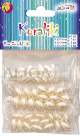 Koraliki plastikowe PJ-7889 perłowe, mix wielkości, op. 45szt.