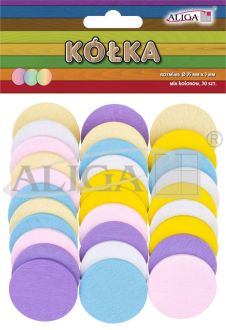 Kółka PK-3552 mix kolorów, rozm. 35x3mm, op. 30szt. PROM