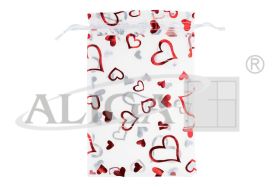 Woreczki SO-32-04 z organzy z nadrukiem, 15x20cm, op. 12szt.