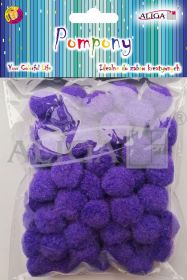 Pompony POM-405 fioletowe 2cm op.60szt.