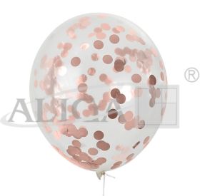 Balony z konfetti BKN-8612 czerwonym op.5szt. 30cm
