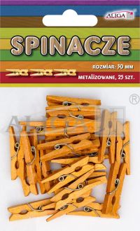 Spinacze SPIN-0608 złote metalizowane op.25szt. 30mm