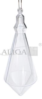 Kryształek szlifowany akrylowy AKR-15, wysokość 14,5 cm, op. zawiera 5 szt.